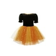 thumbnail image 1 of Alvivi Kids Girls Halloween Witch Cosplay Costume Bubble Sleeve Tutu Dress Fancy Dress Up Party Outfit Orange 10, 1 of 3