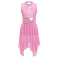 thumbnail image 1 of Alvivi Kids Girls Mesh Splice Open Back Lyrical Ballet Dance Dress Ballroom Leotard Chiffon Skirt Pink 10, 1 of 6