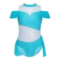 thumbnail image 1 of Alvivi Kids Girls Off-Shoulder Leotard Ballet Modern Dance Performance Bodysuit Blue 6, 1 of 7