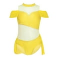 thumbnail image 1 of Alvivi Kids Girls Off-Shoulder Leotard Ballet Modern Dance Performance Bodysuit Yellow 6, 1 of 7