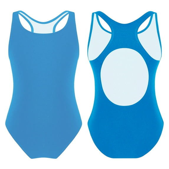 Alvivi Kids Girls Racerback Monokini Swimsuit One Piece Athletic Swimwear Bodysuit Rash Guard