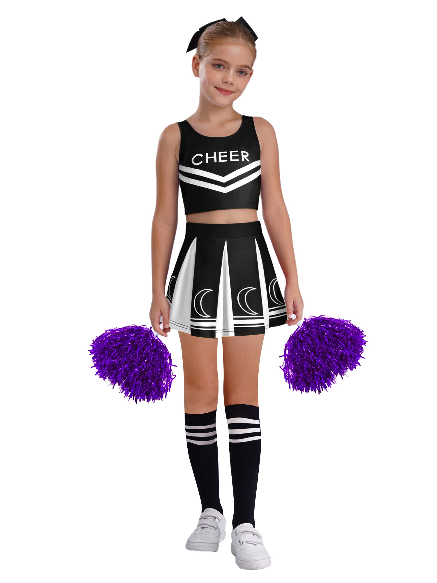 Alvivi Kids Girls Schoolgirls Cheer Leader Costume Cheerleading