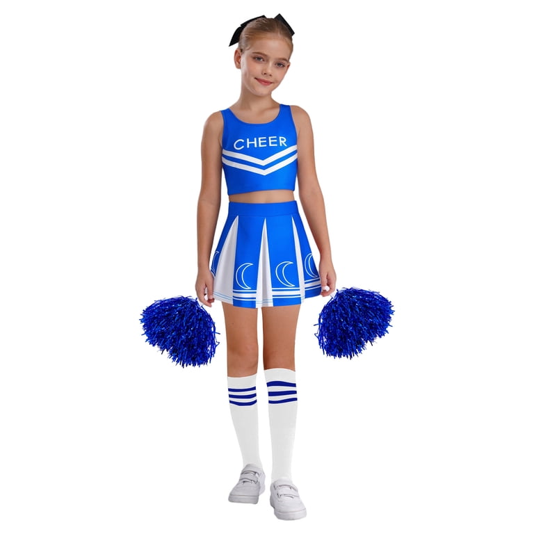 Alvivi Kids Girls Schoolgirls Cheer Leader Costume Cheerleading