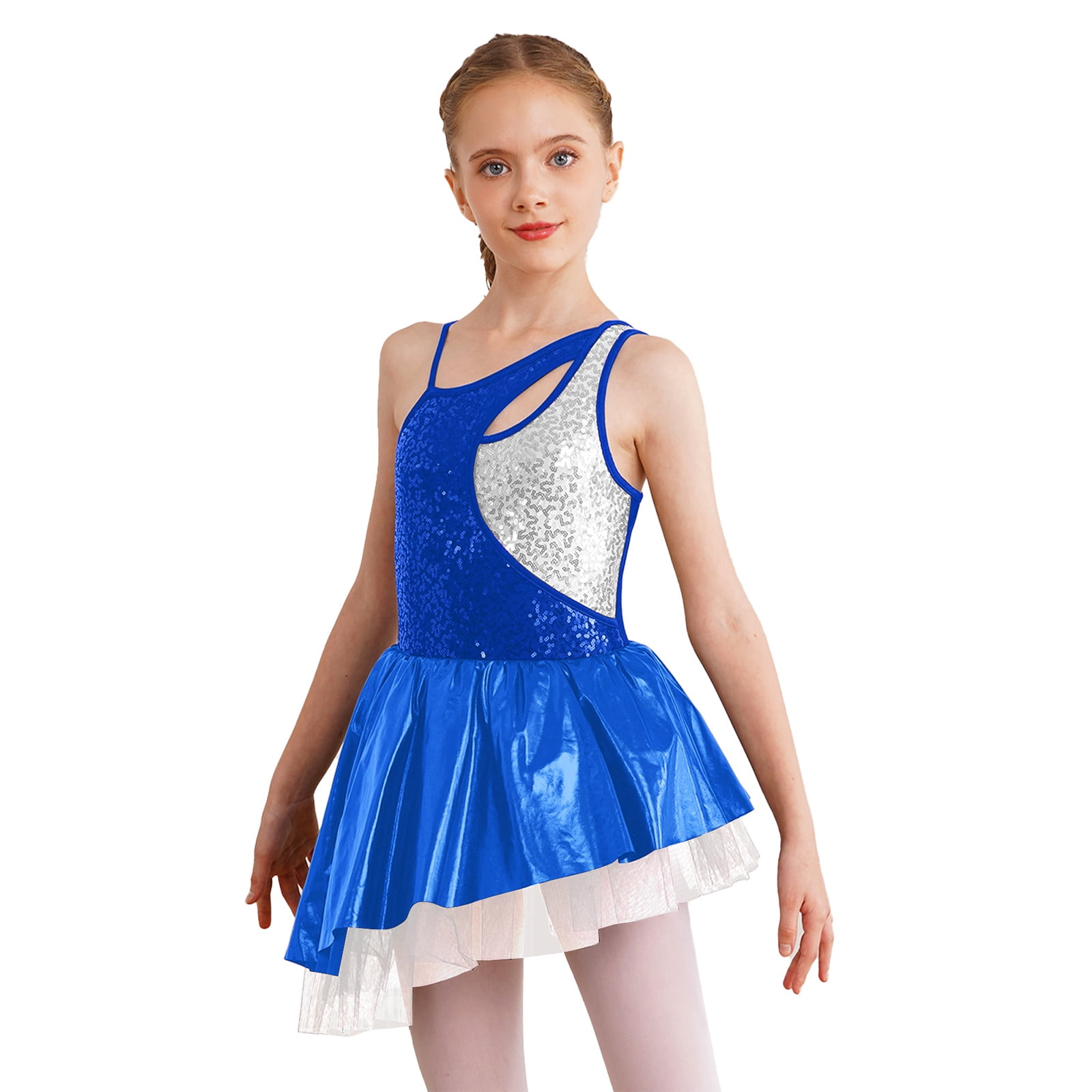 Girls' Performance Dress Sleeveless Colored Kids Solid