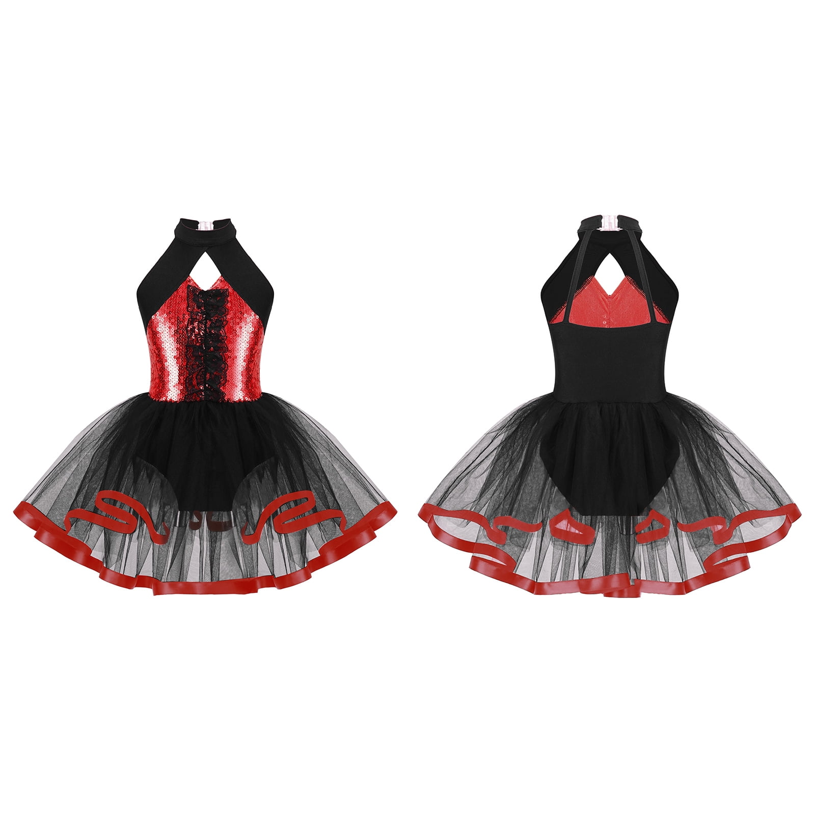 Kids Girls Sequins Ballet Leotard Dance Tutu Dress Latin Jazz Dancewear Costume - Foto 10