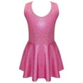 thumbnail image 1 of Alvivi Kids Girls Shimmer Metallic Ballet Dance Dress Summer Sleeveless Pleated Sundress Hot Pink 3-4, 1 of 6