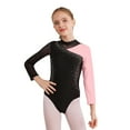 thumbnail image 1 of Alvivi Kids Girls Shiny Beads Long Sleeve Gymnastics Dance Leotard Unitard Athletic Bodysuit Pink 4, 1 of 7