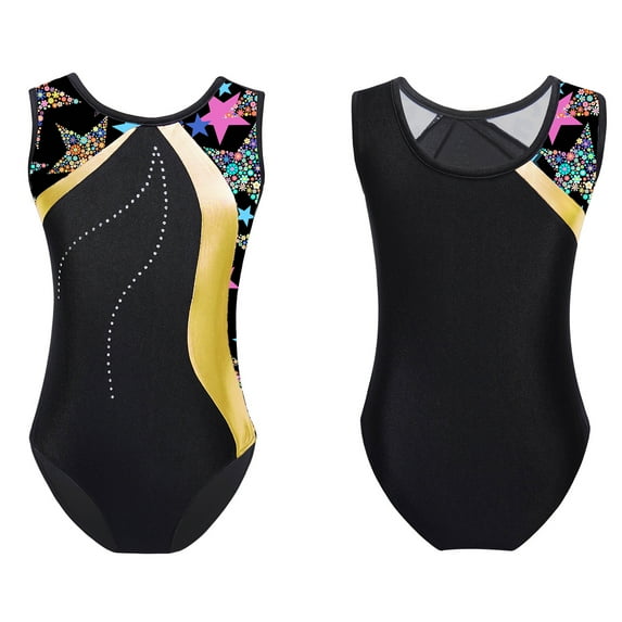 Alvivi Kids Girls Shiny Metallic Gymnastics Leotard Ballet Dance Unitards 4-14