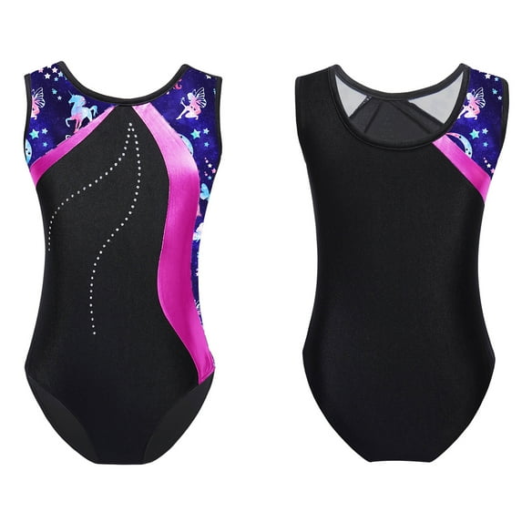 Alvivi Kids Girls Shiny Metallic Gymnastics Leotard Ballet Dance Unitards 4-14