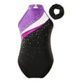 thumbnail image 1 of Alvivi Kids Girls Shiny Rhinestone Gymnastic One Piece Ballet Dance Leotard with Hair Band Purple 10, 1 of 7