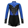 thumbnail image 1 of Alvivi Kids Girls Shiny Rhinestone Long Sleeve Ballet Dance Gymnastic Leotard Unitard Jumpsuit Royal Blue 10, 1 of 7