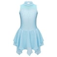 thumbnail image 1 of Alvivi Kids Girls Shiny Rhinestones Figure Ice Roller Skating Dress Sleeveless Ballet Dance Leotard Light Blue 14, 1 of 7