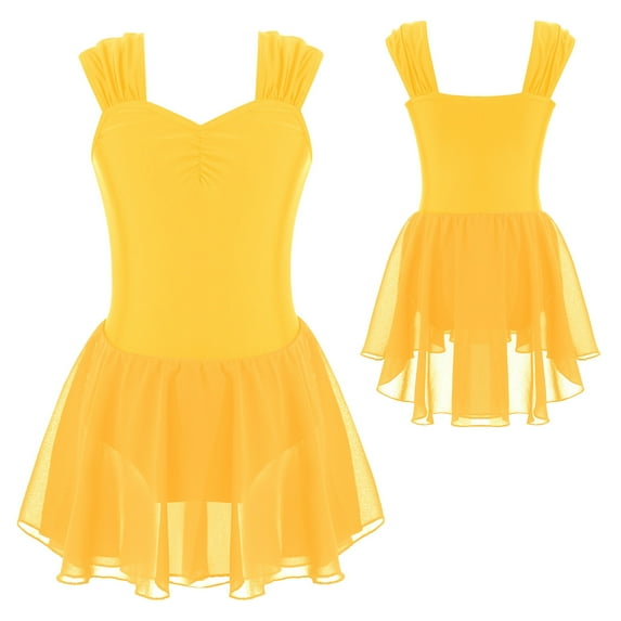 Alvivi Kids Girls Sleeveless Ballet Dance Tutu Dress Figure Ice Skating Leotard 4-14