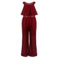 thumbnail image 1 of Alvivi Kids Girls Sleeveless High Waist Wide Leg Maxi Jumpsuit Chiffon Clothing 4-14, 1 of 7