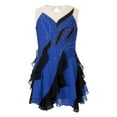 thumbnail image 1 of Alvivi Kids Girls Sparkly Rhinestone Sleeveless Gymnastics Leotard Figure Roller Ice Skating Dress Blue 6, 1 of 5
