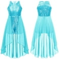 thumbnail image 1 of Alvivi Kids Girls Sparkly Sequin Jumpsuit Party Dress Overlay Skirt Romper, 1 of 7