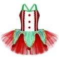 thumbnail image 1 of Alvivi Kids Girls Tutu Mesh Dress Christmas Party Santa Cosplay Fancy Dress Up 4-14, 1 of 7