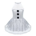 thumbnail image 1 of Alvivi Kids Toddlers Girls Snowman Christmas Costumes Sequin Ballet Mesh Leotard Tutu Dress White 16, 1 of 7