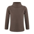 thumbnail image 1 of Alvivi Kids Unisex Turtleneck Thermal Top Fleece Lined Long Sleeve Undershirts Baselayer Underwear Coffee 5-6, 1 of 7