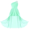 thumbnail image 1 of Alvivi Kids Wedding Flower Girls Dress Sleeveless Floral Lace Rhinestone Maxi Romper Evening Gown Mint Green 12, 1 of 6