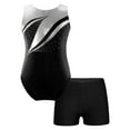 thumbnail image 1 of Alvivi Leotards for Girls Gymnastics Sleeveless Bodysuit with Shorts Ballet Dance Unitard Practice Outfits Black 12, 1 of 7