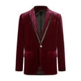thumbnail image 1 of Alvivi Little Boy Velvet Blazers Kids Shawl Lapel Jacket Gentleman Slim Fit Blazer Coat Burgundy 4, 1 of 5
