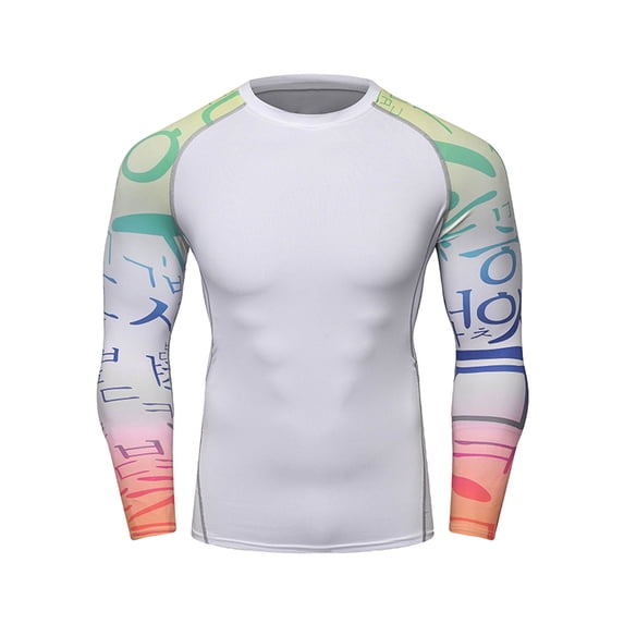 Alvivi Men Long Sleeve Rash Guard Shirts UPF 50+ UV Sun Protection Quick Dry Surfing Diving Vest Top Type E XXL