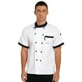 thumbnail image 1 of Alvivi Men's Chef Short Sleeve Coat Jacket Kitchen Service Uniform Workwear White XL, 1 of 7