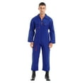 thumbnail image 1 of Alvivi Men's Dustproof Coveralls Long Sleeve WorkWear Suit Mechanic Work Jumpsuit Royal Blue L, 1 of 7