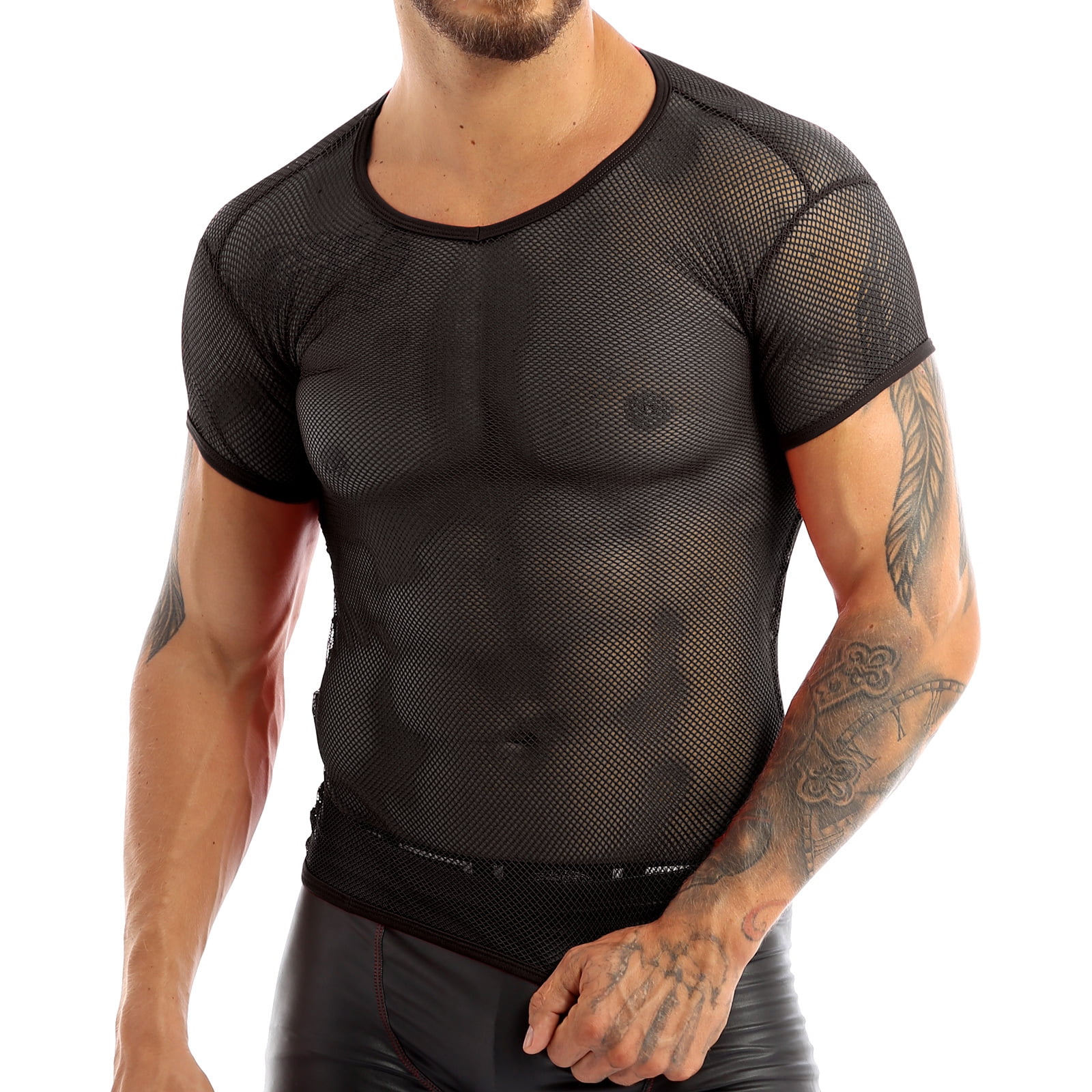 Alvivi Men s Fishnet See Through Top Muscle Workout T Shirt Mesh alvivi-men-s-fishnet-see-through-top-muscle-workout-t-shirt-mesh