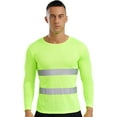 thumbnail image 1 of Alvivi Men's Long Sleeve Reflective Safety T-shirts Outdoor High Visibility Active Performance Pullover Fluorescent Green XXL, 1 of 7