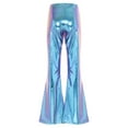 thumbnail image 1 of Alvivi Men's Shiny Metallic 70's Disco Dude Pants Vintage Flared Trousers Bell Bottom Dance Costume Colorful XXL, 1 of 4