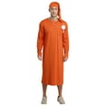 thumbnail image 1 of Alvivi Mens Pajama Sets Party Dress-up Nightgown Arabian Robe Long Sleeve Sleeping Nightshirt with Hat Orange M, 1 of 6
