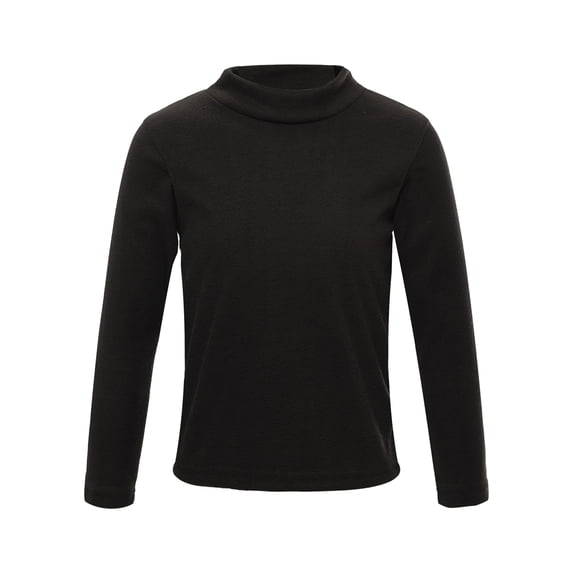 Alvivi Toddler Girls Boys Fleece Baselayer Thermal Shirt Tee Long Sleeve T-Shirts Undershirt Tops Black 9-10