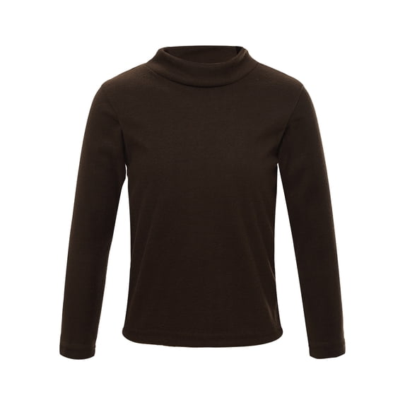 Alvivi Toddler Girls Boys Fleece Baselayer Thermal Shirt Tee Long Sleeve T-Shirts Undershirt Tops Coffee 5-6