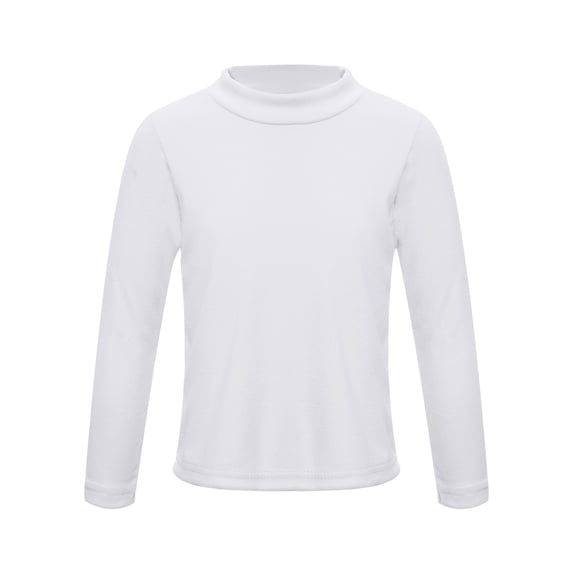Alvivi Toddler Girls Boys Fleece Baselayer Thermal Shirt Tee Long Sleeve T-Shirts Undershirt Tops White 6-7