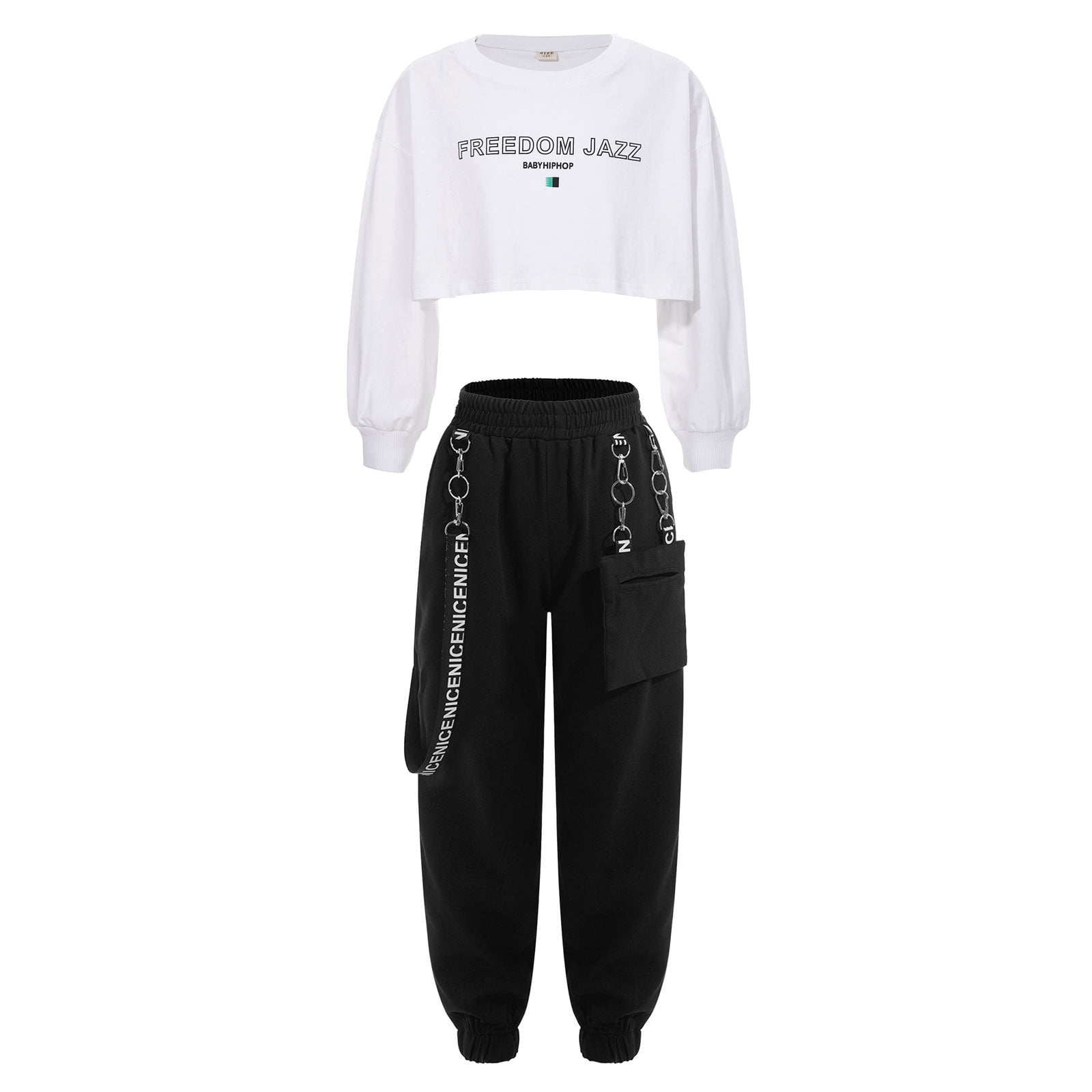 Alvivi Tracksuit for Girls Street Hip Hop Dance Clothes Set ...