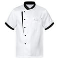 thumbnail image 1 of Alvivi Unisex Chef Coat Short Sleeve Shirt Jacket Restaurant Kitchen Cooking Chef Uniform White 3XL, 1 of 7