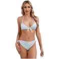 thumbnail image 1 of Alvivi Women's Fish Scale Printed Two Piece Bikini Sets Lace Up Padded Brazilian Bathing Suits Type L M, 1 of 7