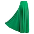 thumbnail image 1 of Alvivi Women's Lyrical Modern Dance Pleated Long Maxi Skirt Ballroom Dancewear Green XL, 1 of 3