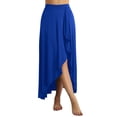 thumbnail image 1 of Alvivi Women's Retro High Waist Fold Over Swing Dance Asymmetric Maxi Long Skirt Blue M, 1 of 7