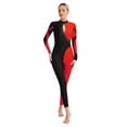 thumbnail image 1 of Alvivi Womens Gymnastics Unitard Long Sleeve Bodycon Jumpsuit Rompers Figure Skating Bodysuit Red XL, 1 of 7