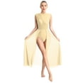 thumbnail image 1 of Alvivi Womens Lyrical Ballet Dance Costume Sleeveless Flowy Tulle Leotard Dresses Champagne L, 1 of 7