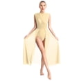 thumbnail image 1 of Alvivi Womens Lyrical Ballet Dance Costume Sleeveless Flowy Tulle Leotard Dresses Champagne S, 1 of 7