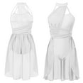 thumbnail image 1 of Alvivi Womens Ruched Chiffon Patchwork Leotard Dress Lyrical Dance Costume S-XL, 1 of 5