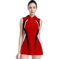 thumbnail image 1 of Alvivi Womens Tennis Golf Dress Training Uniform Sleeveless Zip Up A Line Tank Dresses Red 3XL, 1 of 7