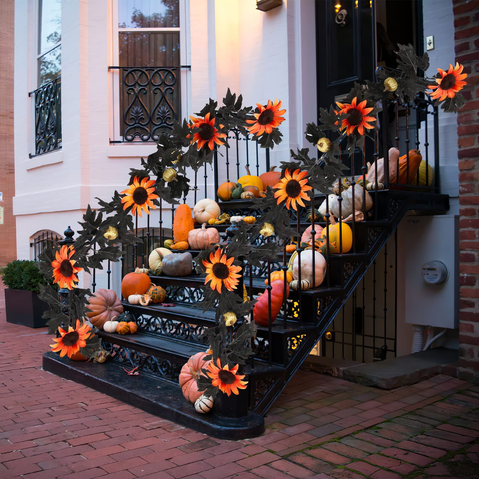 Alvkcefs Halloween Party Decorations Black Halloween Garland Hanging