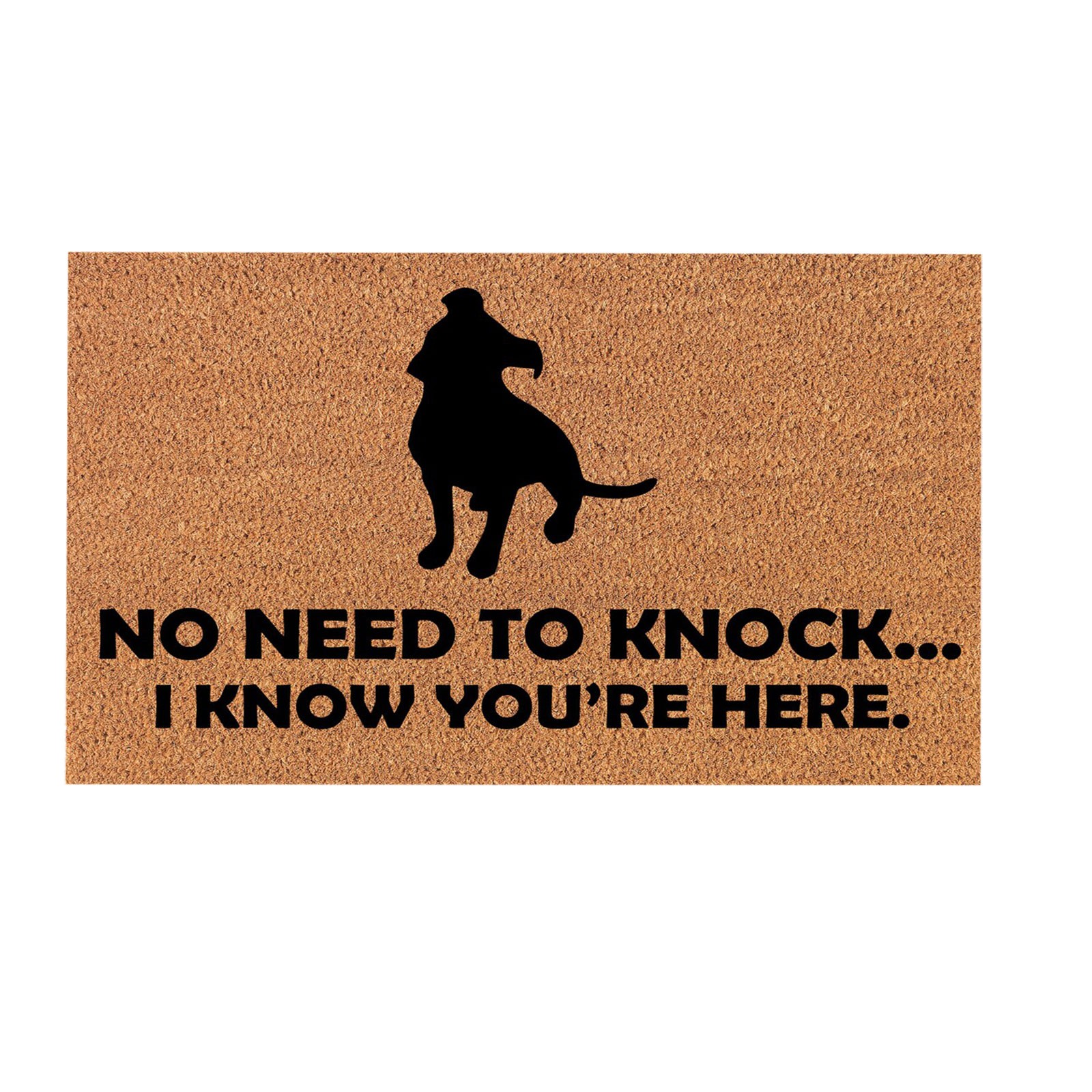 Alvkcefs I KNOW YOU'RE HERE Funny Cute Doormat Door Mat Friends