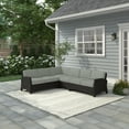 thumbnail image 1 of Alvory 4-PC Outdoor Patio PE Rattan Sectional in Red, 1 of 2