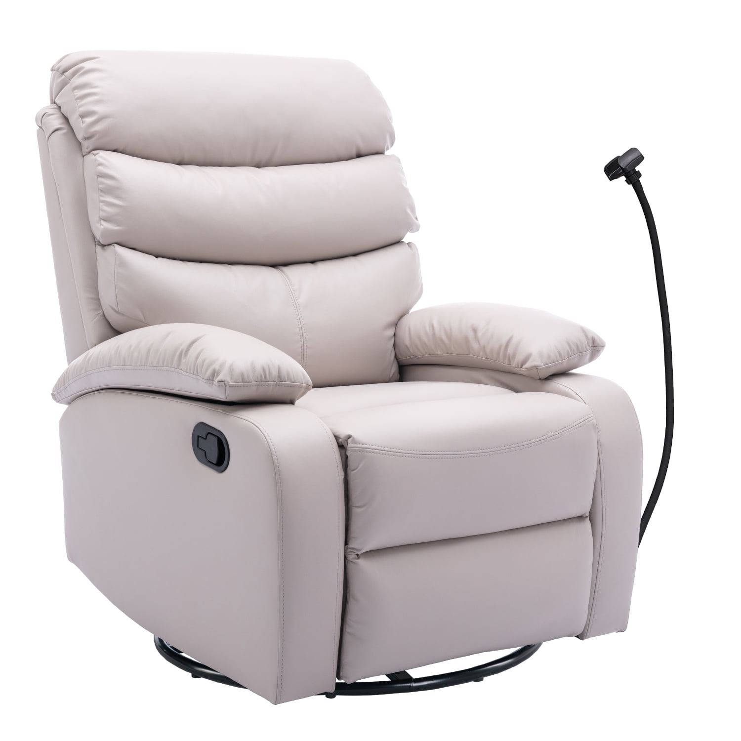 Alwalue Manual Glider Swivel Rocker Recliner Chairs with Tech Cloth